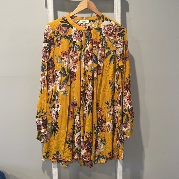 UMGEE marigold floral boho trapeze dress nwt size medium - Picture 4 of 9